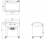 Commercial single chamber 30.3" vacuum sealing machine